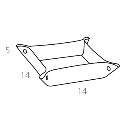 ADJ Мелочница, 14x14xH5 см., цвет: панна котта/белый, артикул 109.16/10
