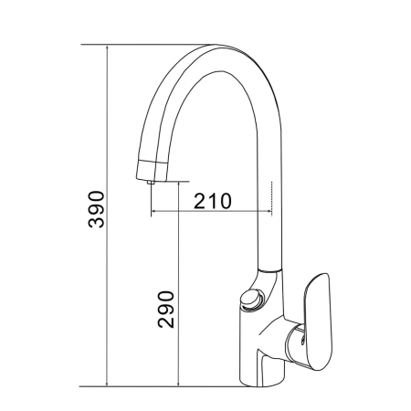 Смеситель для кухни с подключением фильтра Shevanik S368, хром, артикул S368