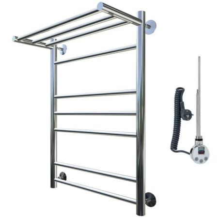 Электрический полотенцесушитель Тругор Аспект 3 элТЭН 80x50 с полкой Хром, артикул Аспект3/элТЭН8050П