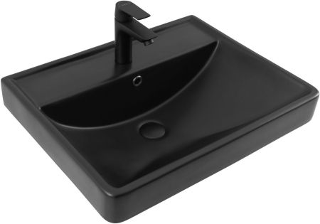 Раковина Aquanet Ирис 60 черная матовая