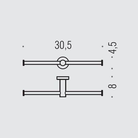 Colombo Plus Держатель для т/б., двойной, цвет: белый матовый, артикул W4990.BM