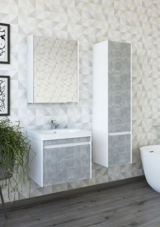 Зеркальный шкаф Sanflor Калипсо 60 С03876 Белый Ателье светлый, артикул С03876