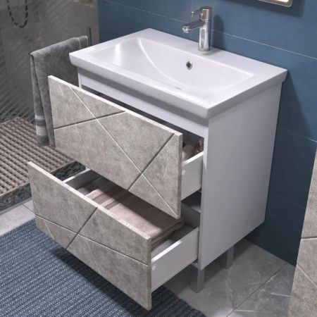 Тумба под раковину напольная VIGO Geometry 016 бетон, 70 см, артикул 016 бетон