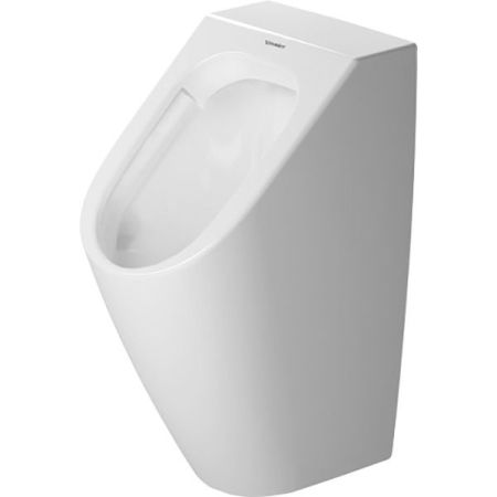 Писсуар, Duravit, ME by Starck, тип установки-подвесной, ширина, мм-300, глубина, мм-350, высота, мм-585, подвод воды-сзади, сифон-необходимо заказать, материал-керамика, крепления в комплекте, цвет-белый, без смывного края, с вытяжкой, сток горизонтальны, артикул 2809300000