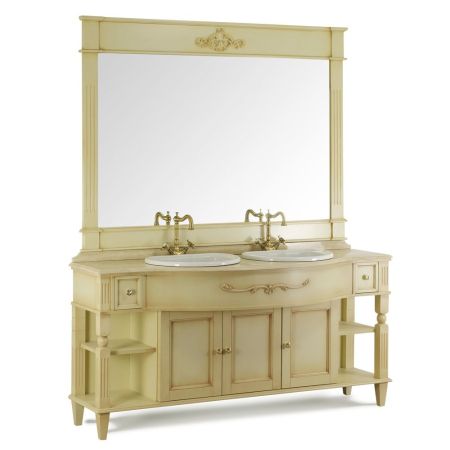 KANTRI База двойная L168хH82хP57 см, для столешницы, 3 двери 2 ящика, цвет: DECAPE SABBIA, артикул 26685