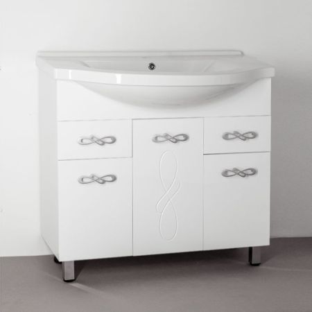 Тумба с раковиной Style Line Венеция 90 (2 ящ.) под умывальник Эльбрус 90, артикул ЛС-00000260