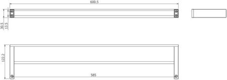 Полотенцедержатель Langberger Vico 36002А 60 двойной Хром