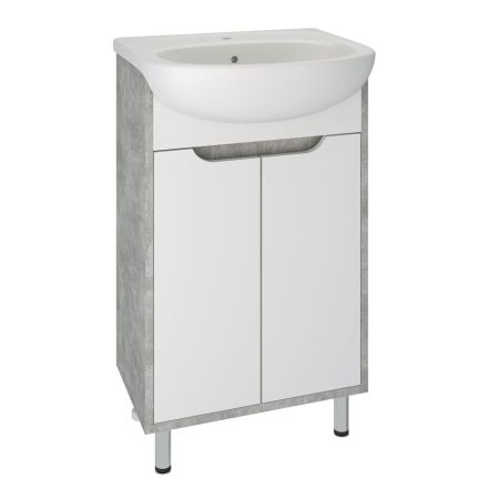 Тумба Runo Эко 50 серый бетон под умывальник 00000000152 (Уют 50) (00-00001326), артикул 00-00001326