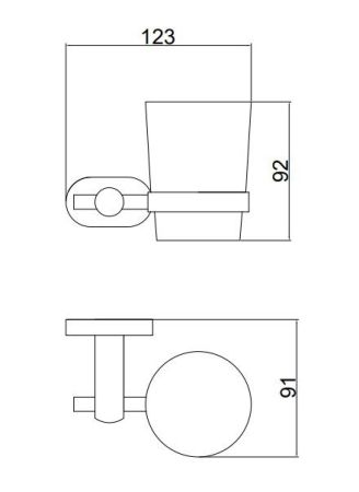 Стакан для ванной комнаты BELZ B90006, хром, артикул B90006