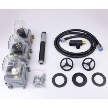 Душевая система встраиваемая Bronze de Luxe LIBERTY 5011B-F, черный, артикул 5011B-F