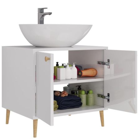 Тумба с раковиной напольная Dreja Luno 60 см, белый, артикул 99-2001-com