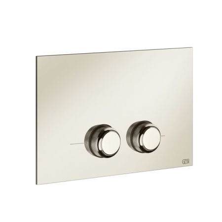 GESSI VENTI20 Клавиша смыва для унитаза двойная, для инсталляций Geberit Sigma8 и Sigma12, цвет Nickel PVD, артикул 54651#720