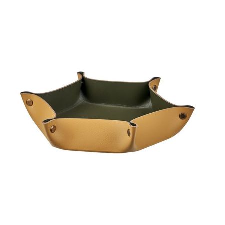 ADJ Мелочница, 15x18xH5 см., цвет: горчичный/оливковый, артикул 0112.40/55