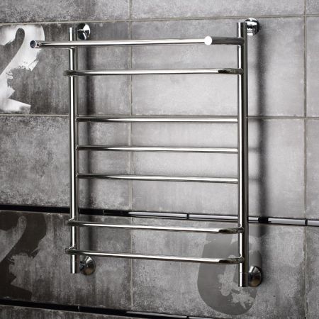 Водяной полотенцесушитель Тругор Идеал Комби 3 П НП 80x60 с полкой Хром, артикул Идеал/комби3/нп8060П