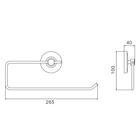 Полотенцедержатель Savol S-L07152, хром, артикул S-L07152