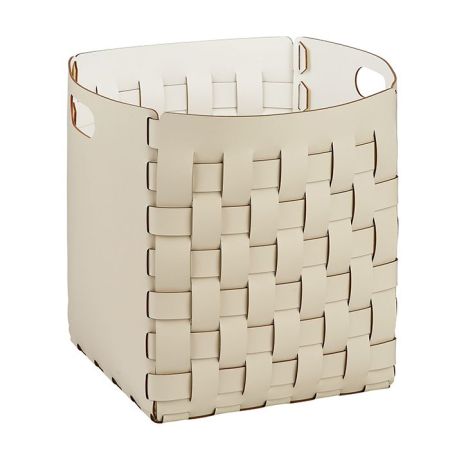 ADJ Корзинка Bottega, 35x35xH40 см., цвет: панна котта/белый, артикул 1047.16/10