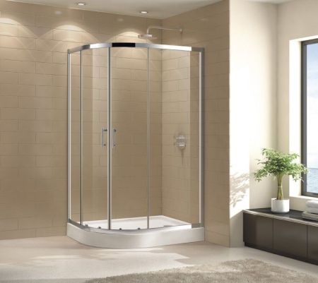 Душевой уголок Cezares Eco RH-2 100х80 профиль Хром стекло прозрачное, артикул ECO-O-RH-2-100/80-C-Cr