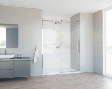 Душевая дверь Como Soft VDS-1CS140CL, 1400, хром, стекло прозрачное, артикул VDS-1CS140CL