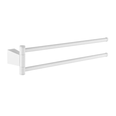 Полотенцедержатель поворотный двойной Shevanik SG5707C, белый, артикул SG5707C