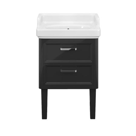 Тумба POMPEI напольная с ящиками 60, черная глянцевая, артикул PO.60.2\BLK