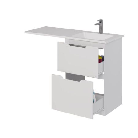 Тумба с раковиной напольная Dreja Bona 60 см, белый, артикул 99-0451-com