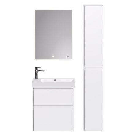 Тумба с раковиной подвесная Dreja Slim 65 см, белый, артикул 99-0401-com