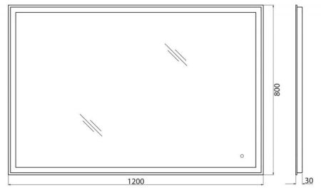 Зеркало BelBagno SPC-GRT-900-800-LED-TCH-RAD, артикул SPC-GRT-900-800-LED-TCH-RAD
