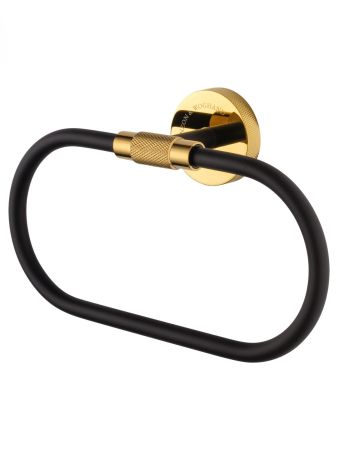 Кольцо для полотенец WONZON & WOGHAND MAJESTIC, Черный/Золото (WW-9213), артикул WW-9213