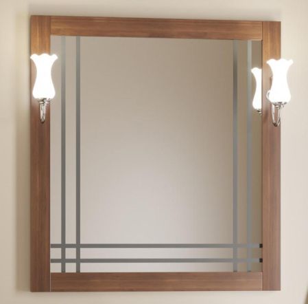 Мебель для ванной Сакура 80 с матовым стеклом Opadiris Светлый орех, артикул 