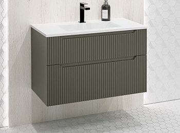 IBX FORTUNA, тумба под раковину 80 см, 2 ящика, цвет шалфей матовый лак