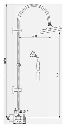 Душевая система Rav Slezak Morava MK381.5/3, артикул MK381.5/3