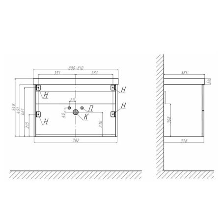 Раковина VIGO керамическая модель (9595(80)), артикул 9595(80)