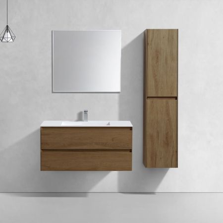 База под раковину Luka 1000 подвесная, 2 выкатных ящика soft-close, T.Oak, артикул VMC-2L100TO