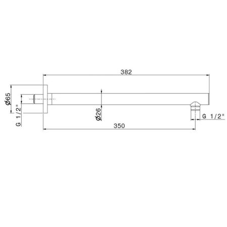 Круглая настенная насадка для душа OLE, хром, артикул 27670KM.21.018