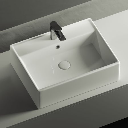 Умывальник чаша накладная прямоугольная Element 590*450*160мм CN6046, артикул CN6046