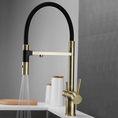 Смеситель для кухни Rose R958Q, бронза