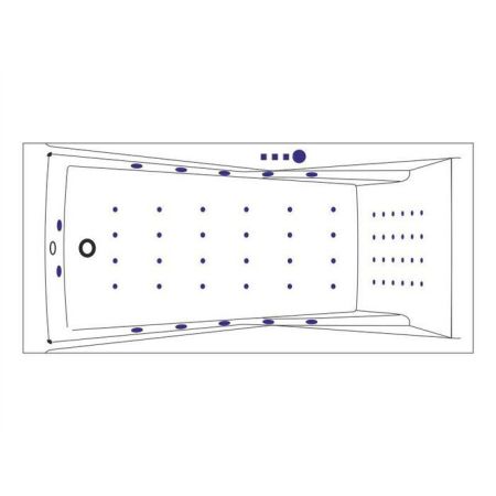 Ванна EXCELLENT Palace 180x80 "NANO" (хром), артикул WAEX.PAL18.NANO.CR