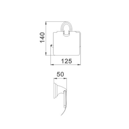 Держатель для туалетной бумаги Haiba HB1503, хром