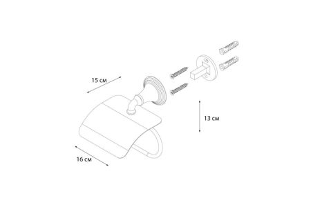 Держатель туалетной бумаги Fixsen Luksor FX-71610B Черный Золото, артикул FX-71610B