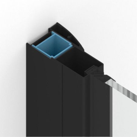 Дверь в нишу NEW TRENDY NEW RENOMA BLACK L 100x195 D-0197A (черный), артикул D-0197A