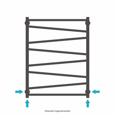 Полотенцесушитель водяной Сирокко 800х600 (Состаренная ЛАТУНЬ)