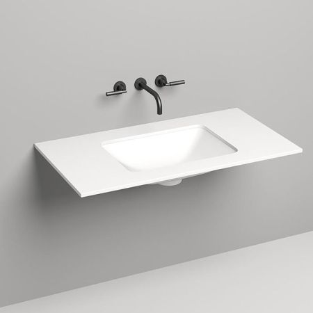 SALINI Столешница 1000х500х15 мм, из материалв S-Stone, цвет белый матовый