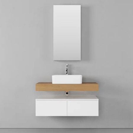 Тумба подвесная без столешницы Velvex Unit tp.UNI.50.1Y белый матовый, 50 см, артикул tp.UNI.50.1Y белый матовый