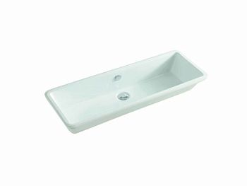 Hidra Lavabi, подстольная прямоугольная раковина 90x33x15h см, цвет белый глянцевый