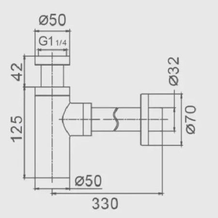 Сифон для раковины Haiba HB80-1, хром, артикул HB80-1