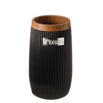 Стакан для ванной комнаты FIXSEN BLACK BOOM FX-411-3, черный/коричневый