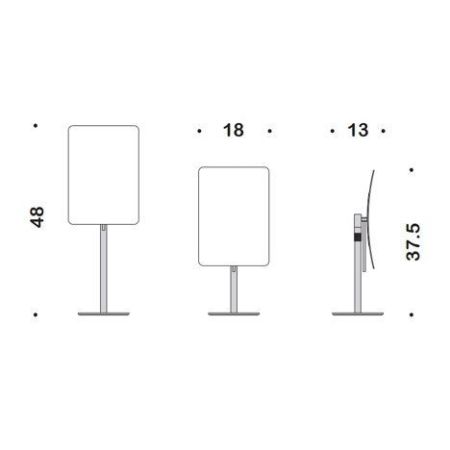 Colombo Complementi Зеркало косметическое, увеличение х3, цвет: хром, артикул B9753.CR