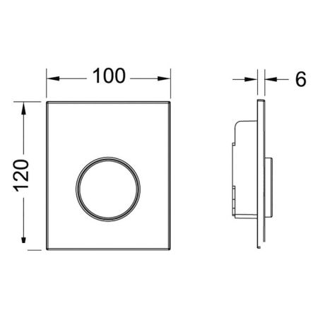 Панель TECEloop Urinal, стекло, белая, кл. белая, артикул 9820169