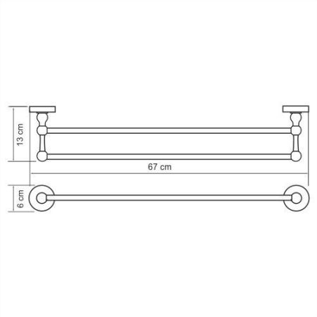Aland K-8540 Держатель полотенец двойной, артикул K-8540