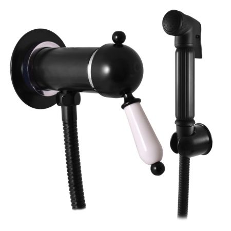 Гигиенический душ со смесителем Rav Slezak LABE L547/1CMATC, черный/хром, артикул L547/1CMATC